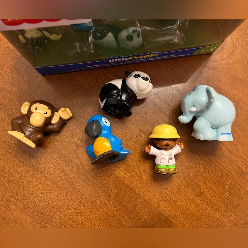 Fisher-Price Little People Go Wild Jungle Adventure 5 piece safari animals NWB - Picture 4 of 10